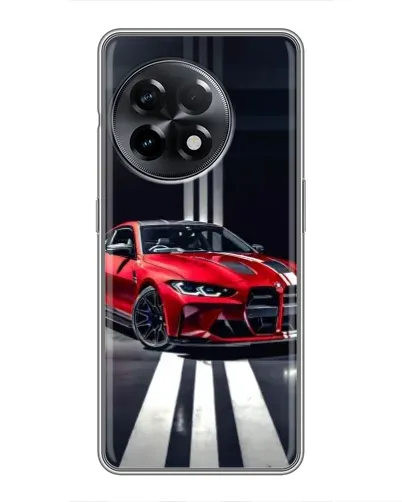 Чехол для OnePlus 11 с картинкой «Красная BMW на дороге»
