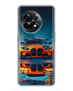 Чехол для OnePlus 11 с картинкой «BMW — золотая эмблема»