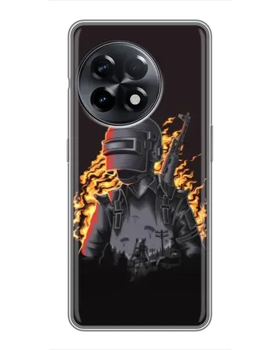 Чехол для OnePlus 11 с картинкой «PUBG — огненный силуэт» Чехол для OnePlus 11 с картинкой «PUBG — огненный силуэт»