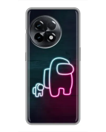 Чехол для OnePlus 11 с картинкой «Among Us неон-арт»