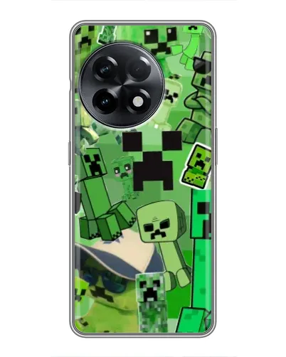 Чехол для OnePlus 11 с картинкой «Криперы Minecraft»
