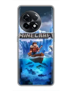 Чехол для OnePlus 11 с картинкой «Minecraft ледяной мир»