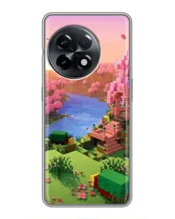 Чехол для OnePlus 11 с картинкой «Розовое дерево Minecraft»