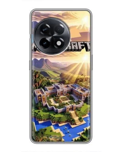 Чехол для OnePlus 11 с картинкой «Minecraft панорама»