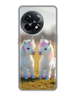 Чехол для OnePlus 11 с картинкой «Пара единорогов»