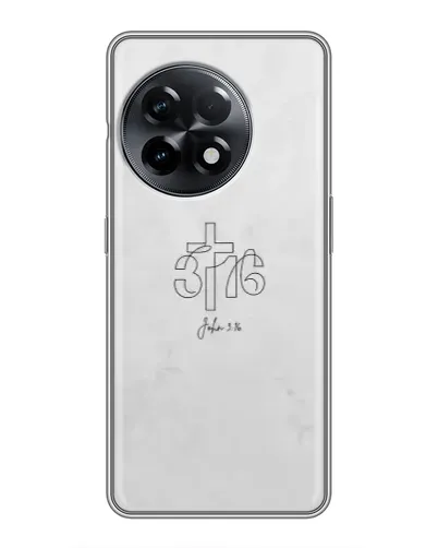 Чехол для OnePlus 11 с картинкой «Иоанна 3:16 Крест»