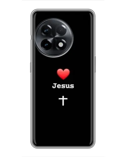 Чехол для OnePlus 11 с картинкой «Сердце - Jesus»