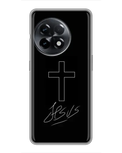 Чехол для OnePlus 11 с картинкой «Графический крест Jesus» Чехол для OnePlus 11 с картинкой «Графический крест Jesus»