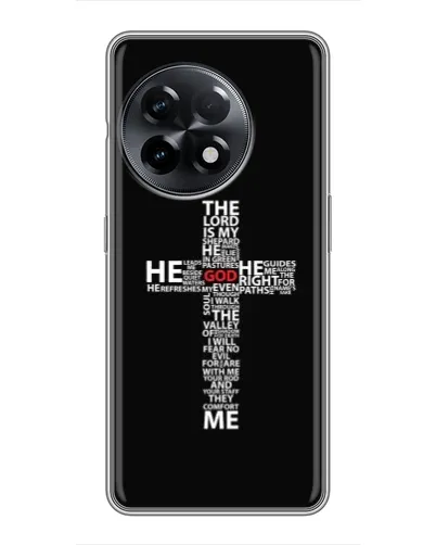 Чехол для OnePlus 11 с картинкой «Текстовый крест» Чехол для OnePlus 11 с картинкой «Текстовый крест»