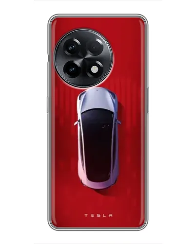 Чехол для OnePlus 11 с картинкой «Tesla Top View»