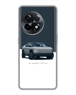 Чехол для OnePlus 11 с картинкой «Серебристый Cybertruck Tesla»