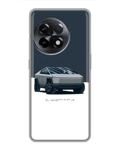Чехол для OnePlus 11 с картинкой «Серебристый Cybertruck Tesla»