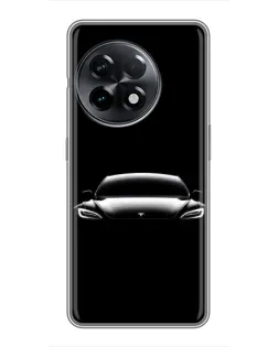 Чехол для OnePlus 11 с картинкой «Фары Tesla Night»