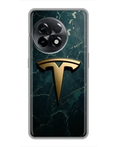 Чехол для OnePlus 11 с картинкой «Мраморная Tesla Gold»