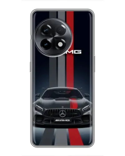Чехол для OnePlus 11 с картинкой «Mercedes — белый карбон»