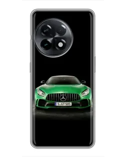Чехол для OnePlus 11 с картинкой «Mercedes — неоновый лого»