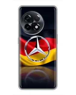 Чехол для OnePlus 11 с картинкой «Mercedes — флаг Германии»