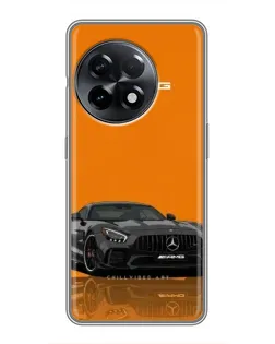 Чехол для OnePlus 11 с картинкой «Оранжевый Mercedes AMG»