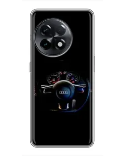 Чехол для OnePlus 11 с картинкой «Салон Audi — руль» Чехол для OnePlus 11 с картинкой «Салон Audi — руль»