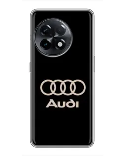 Чехол для OnePlus 11 с картинкой «Audi — золотой логотип»