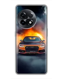 Чехол для OnePlus 11 с картинкой «Audi в огненном дыму»