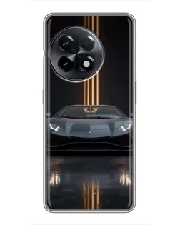 Чехол для OnePlus 11 с картинкой «Lamborghini золотые линии»
