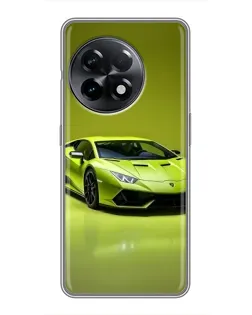 Чехол для OnePlus 11 с картинкой «Салатовый Lamborghini Huracan»