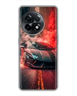 Чехол для OnePlus 11 с картинкой «Lamborghini красный дым»