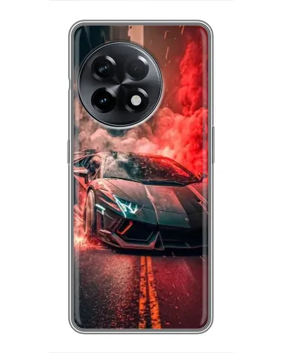 Чехол для OnePlus 11 с картинкой «Lamborghini красный дым»