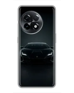 Чехол для OnePlus 11 с картинкой «Черный Lamborghini Aventador»