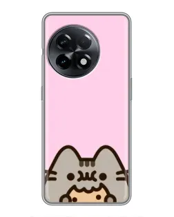 Чехол для OnePlus 11 с картинкой «Pusheen и печенье»
