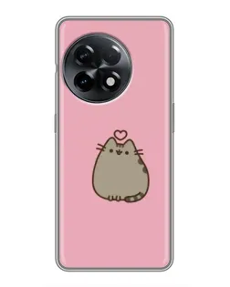 Чехол для OnePlus 11 с картинкой «Pusheen сердце»