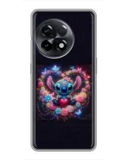 Чехол для OnePlus 11 с картинкой «Stitch в цветах»