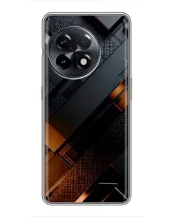 Чехол для OnePlus 11 с картинкой «Черные геометрические блоки»