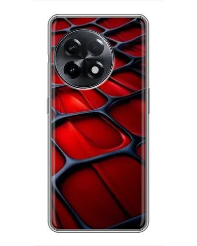 Чехол для OnePlus 11 с картинкой «Красная глянцевая сетка»