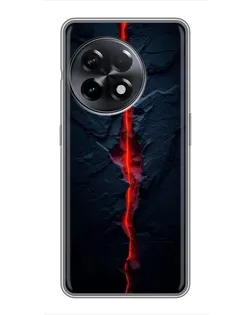 Чехол для OnePlus 11 с картинкой «Kрасная лавовая трещина»