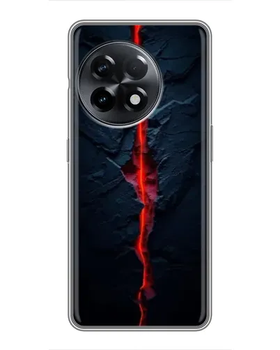 Чехол для OnePlus 11 с картинкой «Kрасная лавовая трещина»