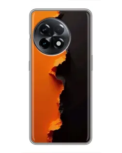 Чехол для OnePlus 11 с картинкой «Оранжевый разлом»