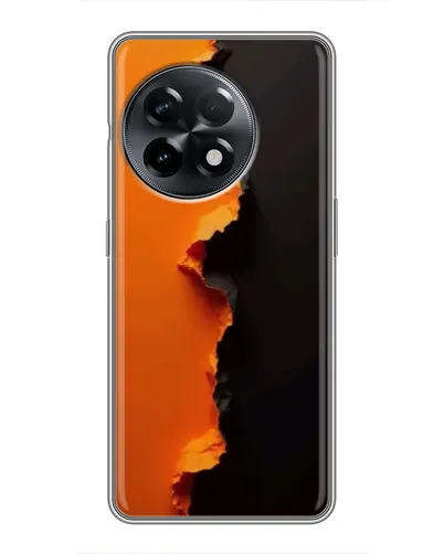 Чехол для OnePlus 11 с картинкой «Оранжевый разлом»