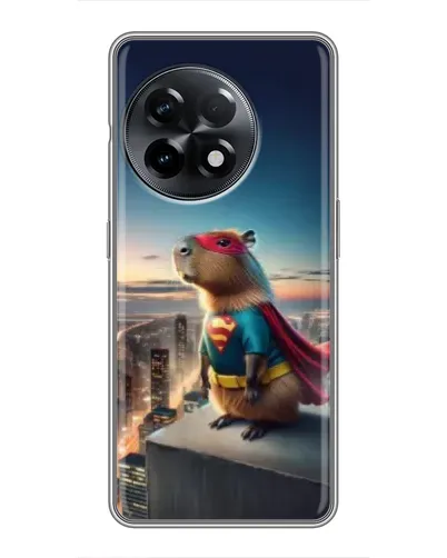 Чехол для OnePlus 11 с картинкой «Капи-мен супергерой»