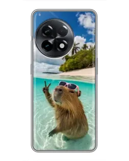 Чехол для OnePlus 11 с картинкой «Капибара на море» Чехол для OnePlus 11 с картинкой «Капибара на море»