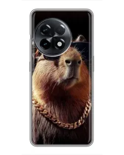Чехол для OnePlus 11 с картинкой «Капибара золотая цепь» Чехол для OnePlus 11 с картинкой «Капибара золотая цепь»