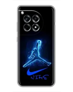 Чехол для OnePlus 12 Pro с картинкой «Jordan Neon Blue»