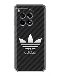 Чехол для OnePlus 12 Pro с картинкой «Adidas Карбоновая текстура»