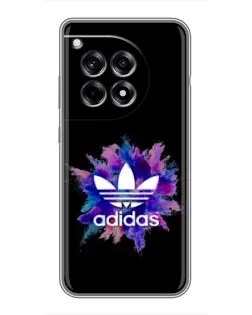 Чехол для OnePlus 12 Pro с картинкой «Взрыв красок Adidas»