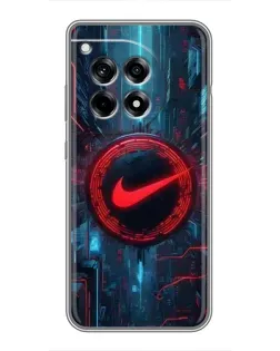 Чехол для OnePlus 12 Pro с картинкой «Техногенный стиль Nike»
