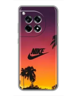 Чехол для OnePlus 12 Pro с картинкой «Nike на закате солнца»