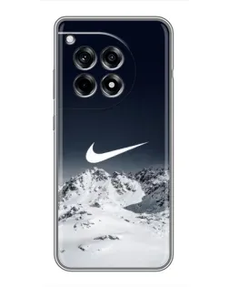 Чехол для OnePlus 12 Pro с картинкой «Nike — зимние горы»