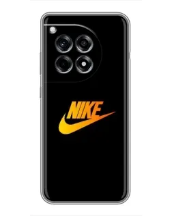 Чехол для OnePlus 12 Pro с картинкой «Золотой логотип Nike»