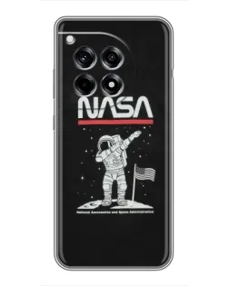 Чехол для OnePlus 12 Pro с картинкой «NASA — шагаем по Луне»